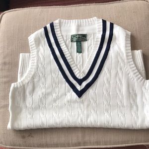 RL tennis sweater vest!